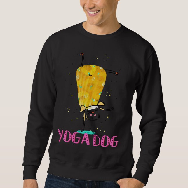 Yoga Hund Lång Ärmad Tröja (Framsida)