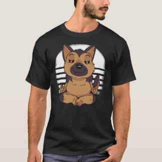 Yoga Hund Pose Meditaiting German Shepherd T Shirt
