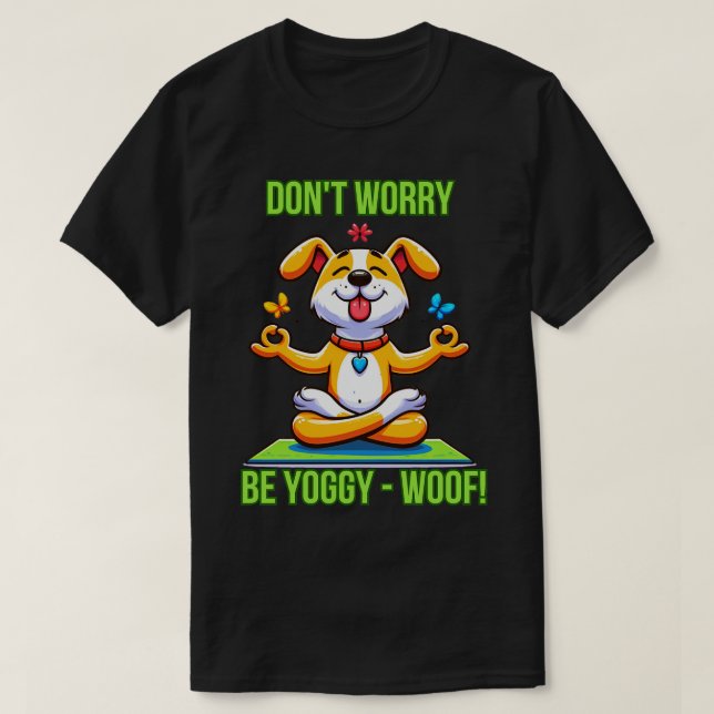 Yoga Hund T Shirt (Design framsida)
