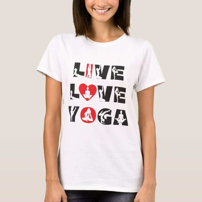 Yoga - I Kärlek Yoga T-Shirt (Framsida)