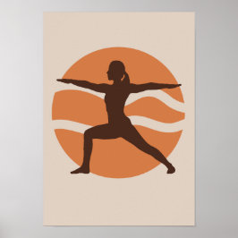 Yoga Illustration - Uppmjukande och minutiös teckn Poster