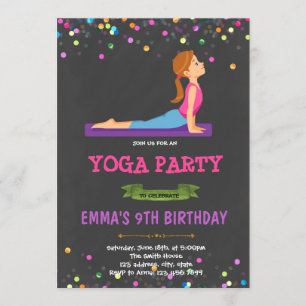 Yoga-inbjudan till temapartyet inbjudningar
