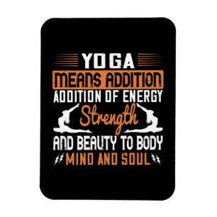 Yoga Innebär Tillägg Av Energi Själ Och Själ Magnet
