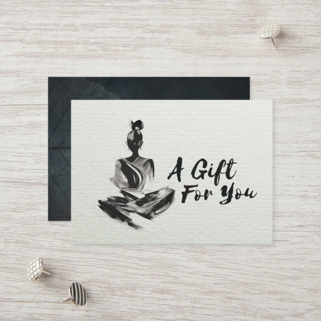 Yoga Instructions Lotus Meditation Gift Certificat Rabattkort (Fram/Back In Situ)