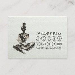 Yoga Instructions Meditation-pensel Stroke Class P Lojalitetskort