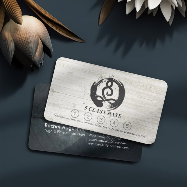 Yoga Instructions Meditation Pose Class Pass Loyal Lojalitetskort (Skapare uppladdad)