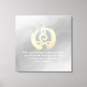 Yoga Instructions Meditation Pose Quotes Zen OM-te Canvastryck
