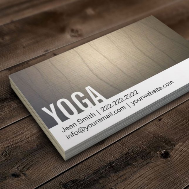 Yoga Instructions Zen Background Fold Text Visitkort (Skapare uppladdad)