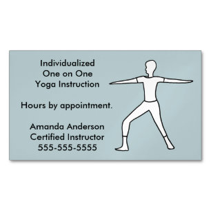 Yoga Instructor Affärskort Magnets Visitkortmagnet