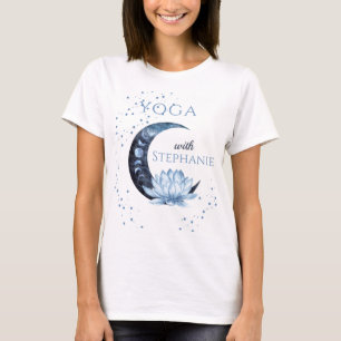 Yoga Instructor Blue Lotus Flower Class T Shirt