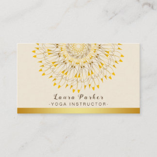 Yoga Instructor Classic Mandala Lotus Blommigt Visitkort