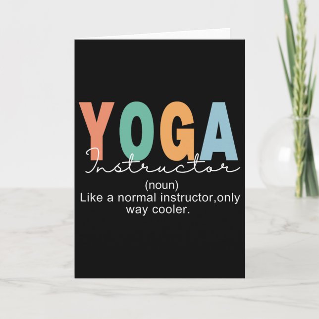 Yoga Instructor Definition Normal Only Cooler Teac Kort (Framsida)