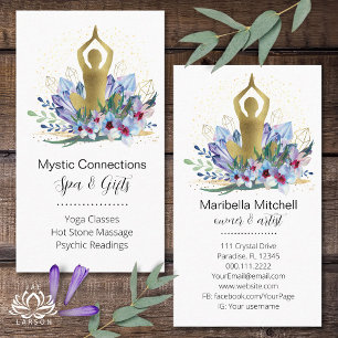 Yoga Instructor Energy Healer Crystals Reiki Spa Visitkort