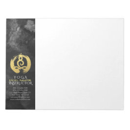 Yoga Instructor Guld Meditation Posture Zen Symbol Anteckningsblock