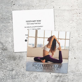 Yoga Instructor Health Fitness Personal Trainer Fyrkantigt Visitkort