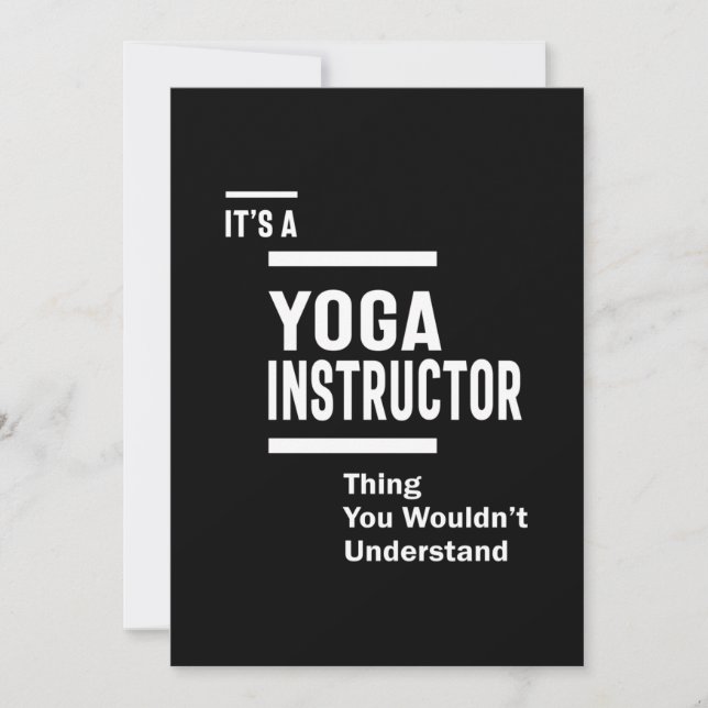 Yoga Instructor Job Title Gift Inbjudningar (Framsida)