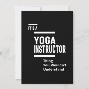 Yoga Instructor Job Title Gift Inbjudningar