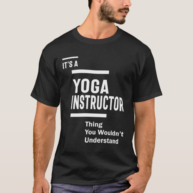 Yoga Instructor Job Title Gift T Shirt (Framsida)