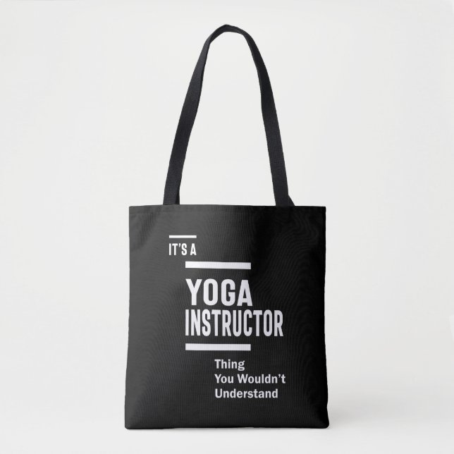 Yoga Instructor Job Title Gift Tygkasse (Framsida)