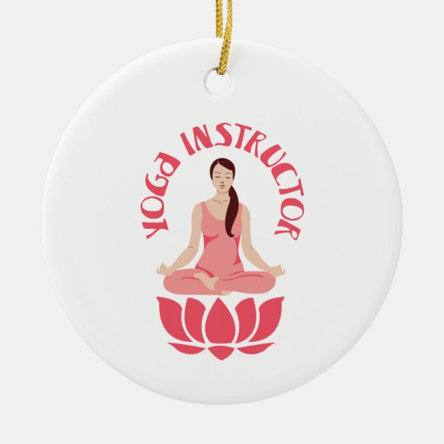 Yoga Instructor Julgransprydnad Keramik (Framsidan)