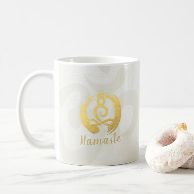 Yoga Instructor Life Coach Meditation Pose Zen OM Kaffemugg (Med munk)