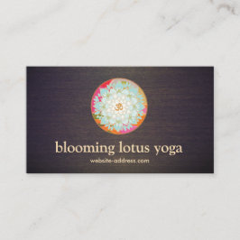 Yoga Instructor Lotus and Om Symbol Visitkort