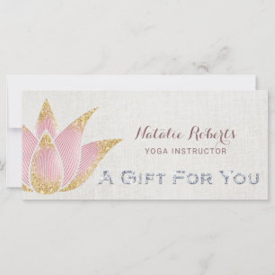 Yoga Instructor Lotus Flower Spa Gift-certifikat