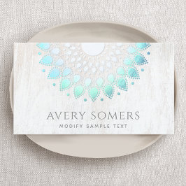 Yoga Instructor Lotus Flower Visitkort