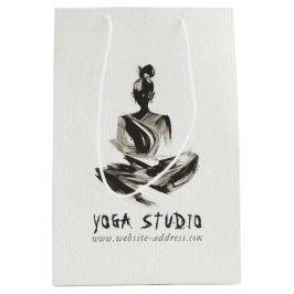Yoga Instructor Lotus Meditation Pose Brushstrokes