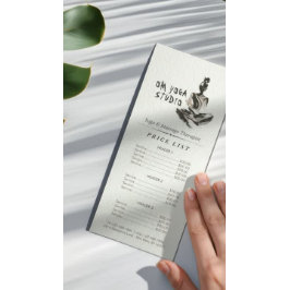 Yoga Instructor Lotus Meditation Pose Brushstrokes Reklamkort