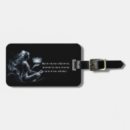 Yoga Instructor Lotus Meditation Pose Glowing Mist Bagagebricka