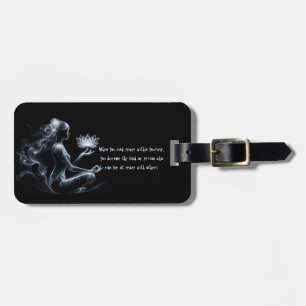 Yoga Instructor Lotus Meditation Pose Glowing Mist Bagagebricka