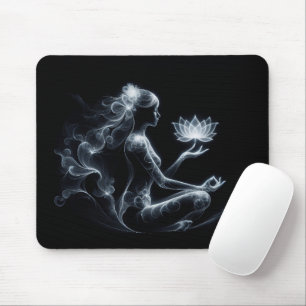 Yoga Instructor Lotus Meditation Pose Glowing Mist Musmatta