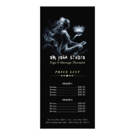 Yoga Instructor Lotus Meditation Pose Glowing Mist Reklamkort