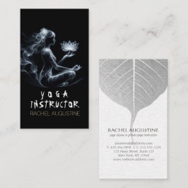 Yoga Instructor Lotus Meditation Pose Glowing Mist Visitkort