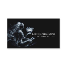 Yoga Instructor Lotus Meditation Pose Glowing Mist