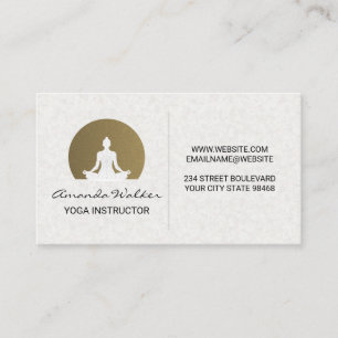 Yoga Instructor Lotus Pose Sitta Visitkort