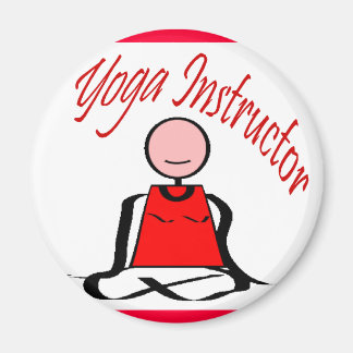 Yoga Instructor - Lotus Postion Stick figur Magnet