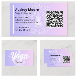Yoga Instructor Mandala Visitkort
