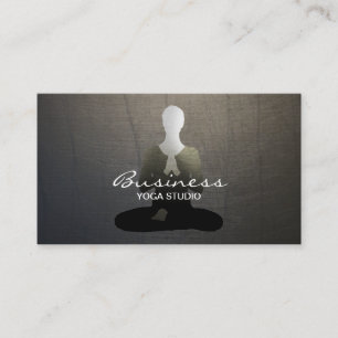 Yoga Instructor Meditation Elegant Zen Visitkort