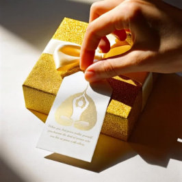 Yoga Instructor Meditation Pose Bodhi Löv citerar Presentetikett