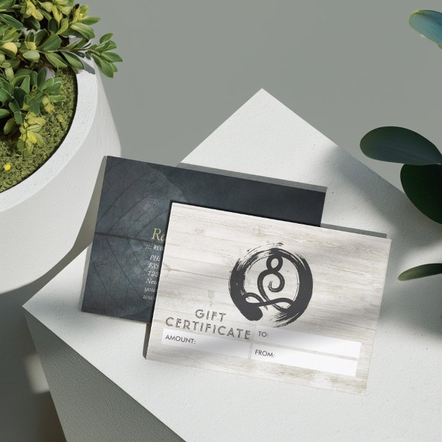 Yoga Instructor Meditation Pose Gift Certificate Rabattkort (Skapare uppladdad)