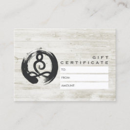 Yoga Instructor Meditation Pose Gift Certificate Rabattkort