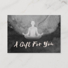Yoga Instructor Meditation Pose Gift Certificate Rabattkort