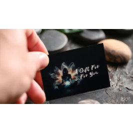 Yoga Instructor Meditation Pose Glowing Mist Lotus Rabattkort