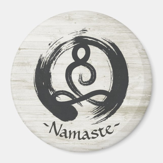 Yoga Instructor Meditation Pose Healer ZEN Symbol Magnet (Framsidan)