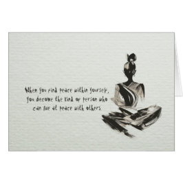 Yoga Instructor Meditation Pose Push Stroke-citat OBS Kort