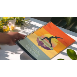 Yoga Instructor Meditation Pose Sol Flies Island Anteckningsbok