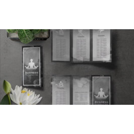 Yoga Instructor Meditation Pose Tri-Fold Brochures Reklamblad