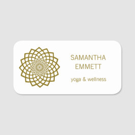 Yoga Instructor minimalist Mandala Modern Namnbricka